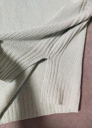 Вязаный мягкий оверсайз свободный свитер кофта лонгслив джемпер реглан мятного цвета george3 фото