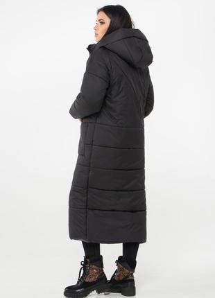 Зимова куртка м0054 (чорний)4 фото