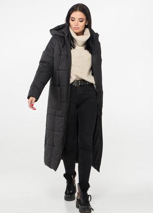 Зимова куртка м0054 (чорний)3 фото