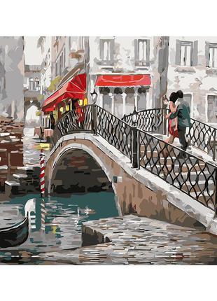 Картина по номерам пара на мосту в венеции va-1596