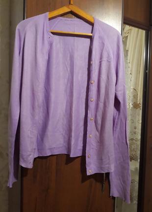 Фіолетова кофта на гудзиках, лілова накидка, бузкова туніка жіноча кофта7 фото