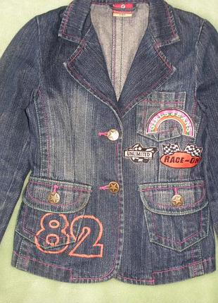 Жакет,пиджак джинсовый для девочки