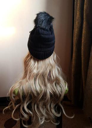 Парик с шапкой , синтетический длинный волнистый парик9 фото