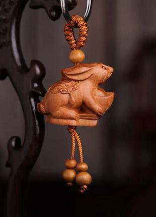 🐰✨ оригінальний дерев'яний брелок "кролик" гороскоп заєць кіт натуральне дерево