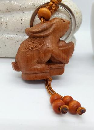 🐰✨ оригінальний дерев'яний брелок "кролик" гороскоп заєць кіт натуральне дерево