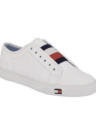 Кеди tommy hilfiger, кеди з гумкою томмі, білі кеди tommy hilfiger twanni2 фото