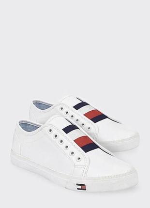 Кеди tommy hilfiger, кеди з гумкою томмі, білі кеди tommy hilfiger twanni