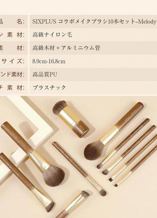 Профессиональные кисти для макияжа. шикарное качество. япония. набор из 10 единиц.2 фото