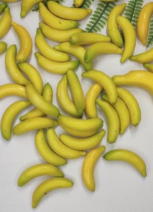 Набір штучні банани для рукоділля,банани для рукоділля, штучні фрукти1 фото