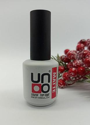 Матовый топ для ногтей uno matte top coat 15мл