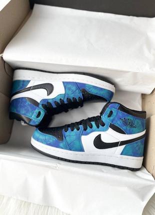 Кросівки nike air jordan 1 retro mid 'tie dye'6 фото