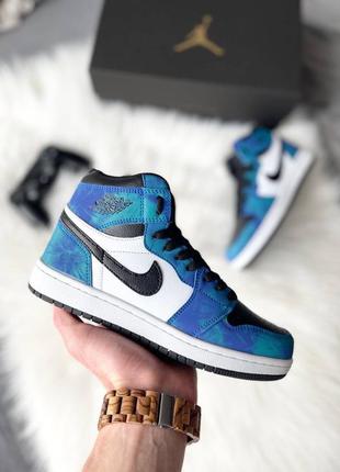 Кроссовки nike air jordan 1 retro mid ‘tie dye’