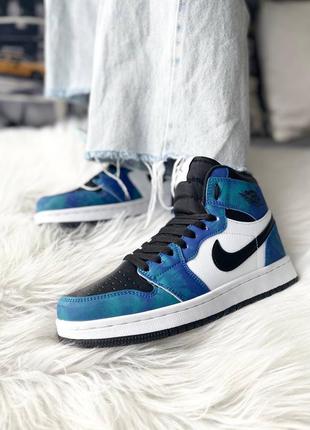 Кросівки nike air jordan 1 retro mid 'tie dye'7 фото