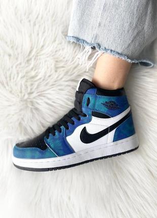 Кросівки nike air jordan 1 retro mid 'tie dye'9 фото