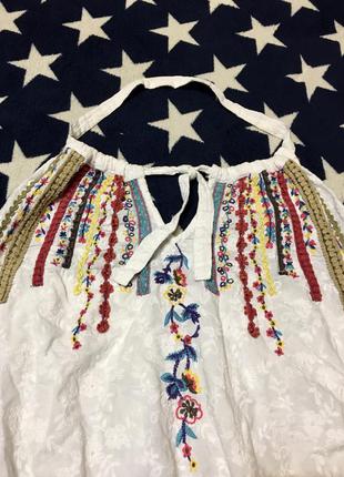 Блузка вишита , вишиванка , блузка з візерунками із відкритою спиною2 фото