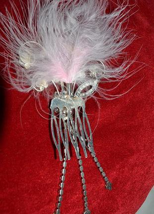 Новая роскошная корона с перьями - украшение для волос
