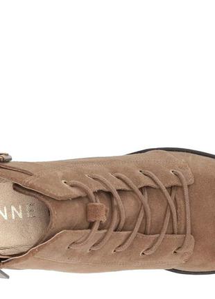Anne klein оригинал замшевые ботинки на широком каблуке и шнуровке4 фото