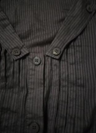 Брендовий батистовая туніка міні сукня у смужечку4 фото