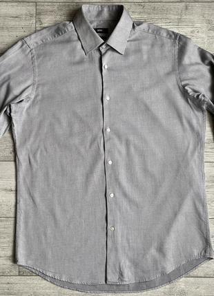 Сорочка\рубашка hugo boss regular fit textured dress shirt1 фото