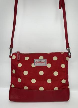 Англия! кожаная фирменная сумочка на/ через плечо cath kidston.