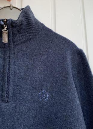 Шерстяной свитер люксового бренда с замком  под горло с, хс4 фото