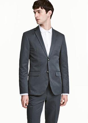 Оригінальний піджак-slim fit від бренду h&m 0440293001 розм. 50