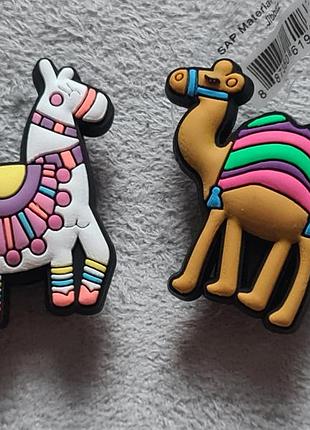 Украшение для крокс джибитс jibbitz для crocs набор лама и верблюд