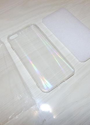Силикон 3d gradient case apple iphone 7 plus / 8 plus с голографическим эффектом 2