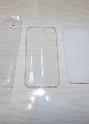 Силикон 3d gradient case apple iphone 7 plus / 8 plus с голографическим эффектом6 фото