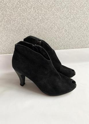 Ботильоны, ботинки, с открытым носком, натуральная замша, marc soft walk