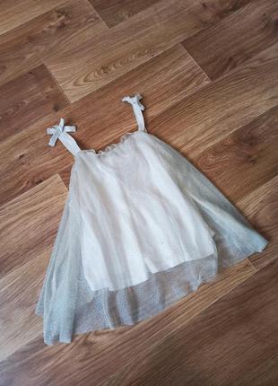 Красива ошатна річна блуза майка топ на дівчинку зріст 152 158 164