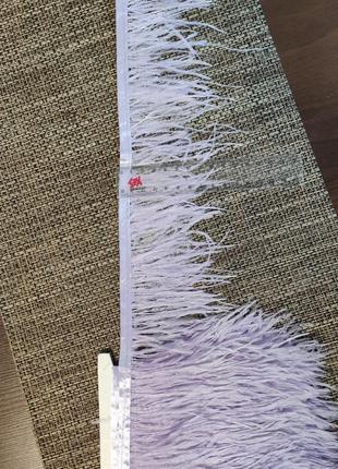 Лавандові бузкові пір'я страуса на стрічці фіолетові3 фото