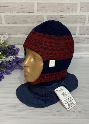 Зимовий капор на хлопчика