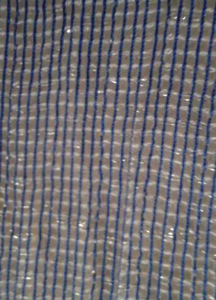 Голубой с люрексом шарф- галстук шарф-скинни твилли шарф шарфик галстук бант лента сетка3 фото