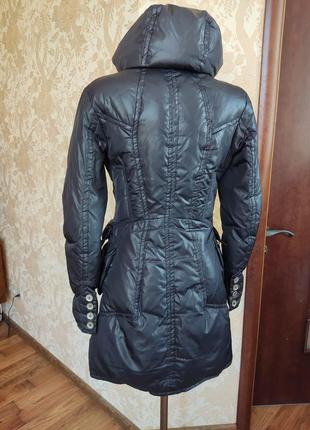 Пуховое пальто с капюшоном4 фото