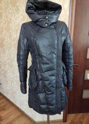 Пуховое пальто с капюшоном2 фото