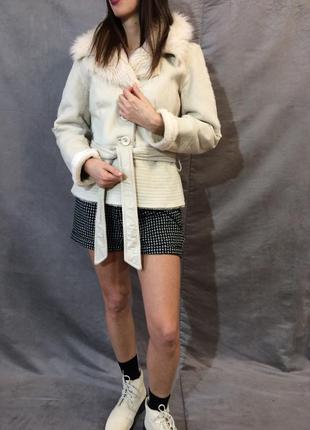 Женская куртка дублёнка из искусственного меха1 фото