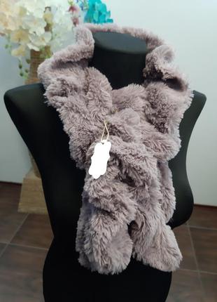 Меховый шарф воротник италия