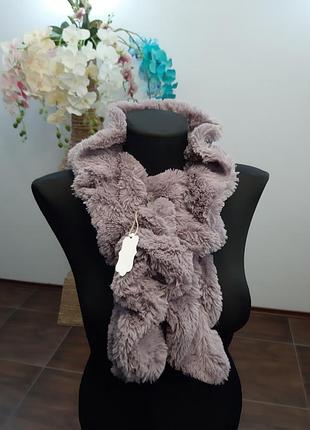Меховый шарф воротник италия