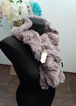 Меховый шарф воротник италия