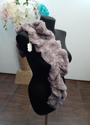 Меховый шарф воротник италия