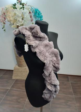 Меховый шарф воротник италия