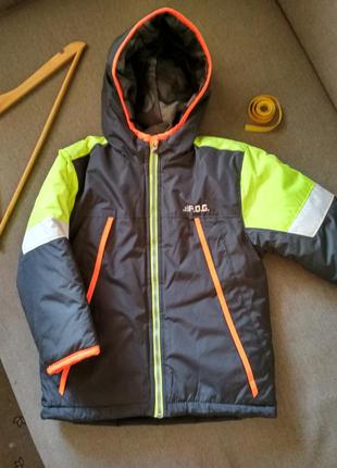 Новая зимняя термо куртка ветровка флис 2в1 f.o.g., сша, мальчику на 5-6 лет3 фото