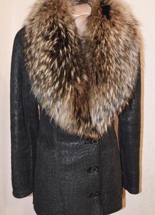 Дубленка питон-енот-s
