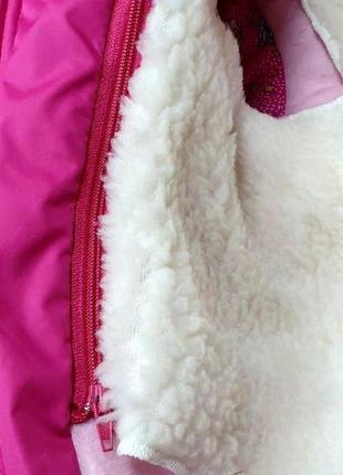Зимний детский раздельный комбинезон для девочки, полукомбинезон и куртка 86-124 см4 фото