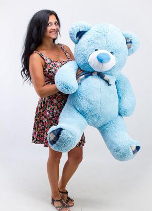 М'яка іграшка ведмедик великий блакитний плюшевий ведмідь 130см