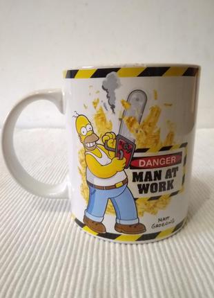 Кружка,кухоль simpsons ,gomer,matt groening опасно:человек на работе