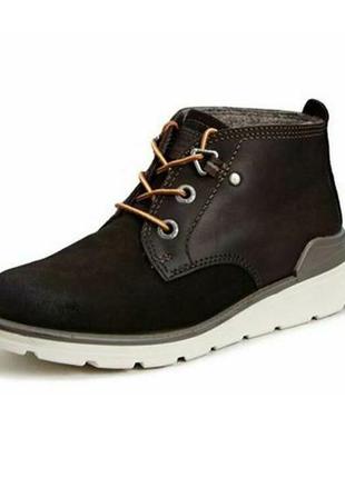 Черевики ecco jayden 728513 hydromax оригінал натуральна замша промаслена нові р.33,34,35 коричневі