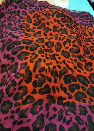 Великий шарф, палантин, леопардовий принт