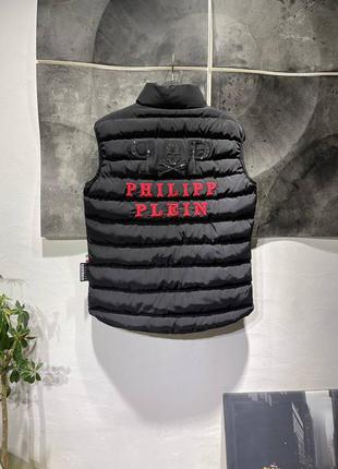 Безрукавка унисекс всесезонная жилетка philipp plein7 фото